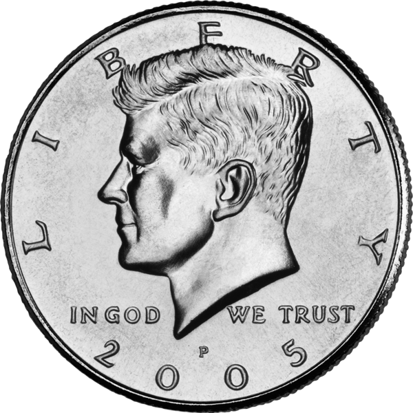 Монета в 50 центов (half dollar)