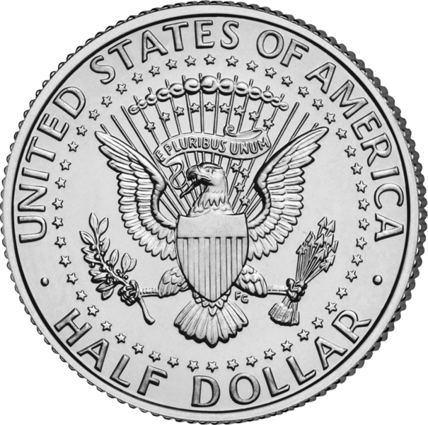 Монета в 50 центов (half dollar)